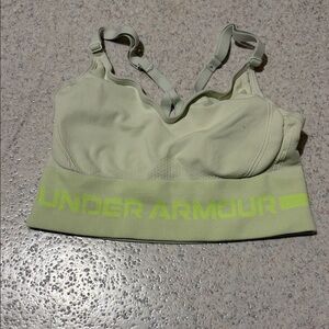 Under Armour Pale Lime Sports Bra with Neon Logo